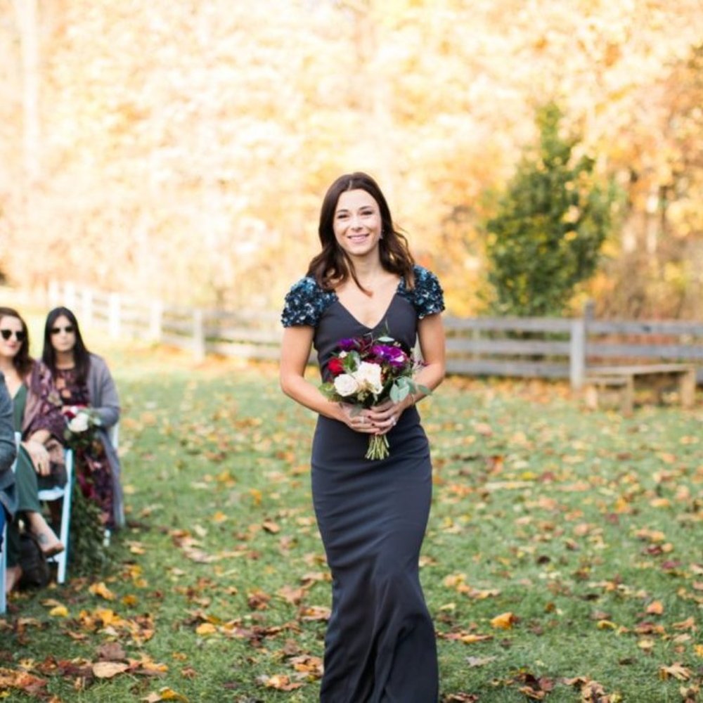 Badgley Mishka Grey Gown Size 0